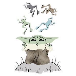 Komar Deco-Sticker Star Wars The Mandalorian Grogu Enchanted Frogs Braun