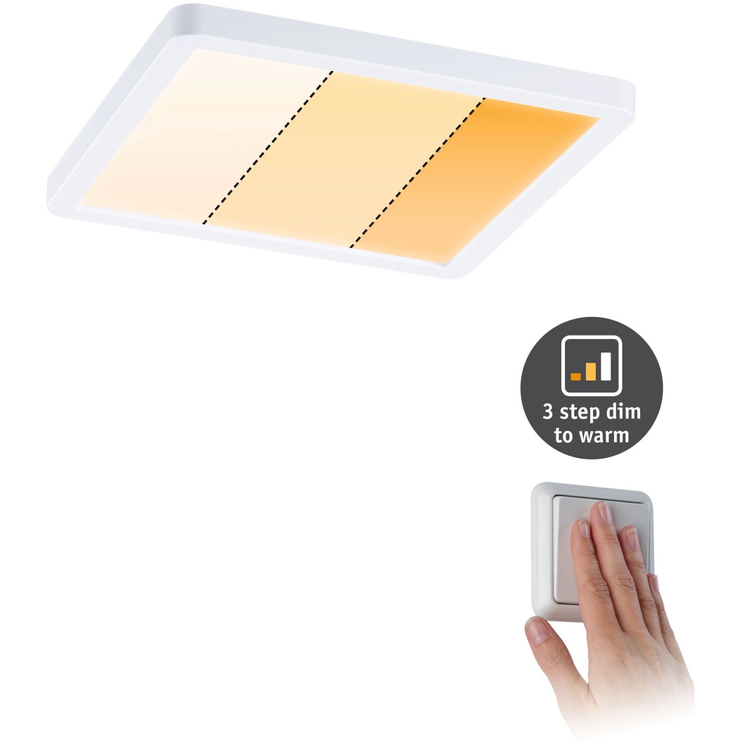 LED Deckenleuchte Areo Varifit in Weiß-matt 13W 1200lm IP44 dim to warm günstig online kaufen