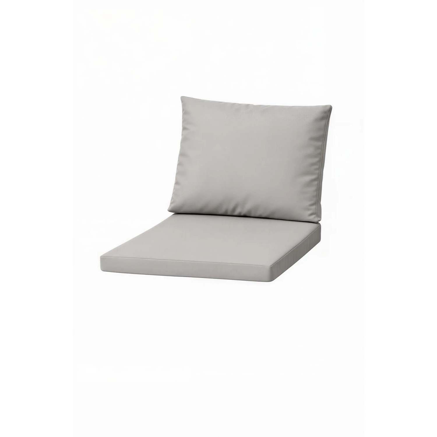 Setgarden Mix 2er Set Sitzkissen Für Polyrattan Sessel 50x52x7 Sitz + 50x56 cm Rückenlehne 1tlg Grau