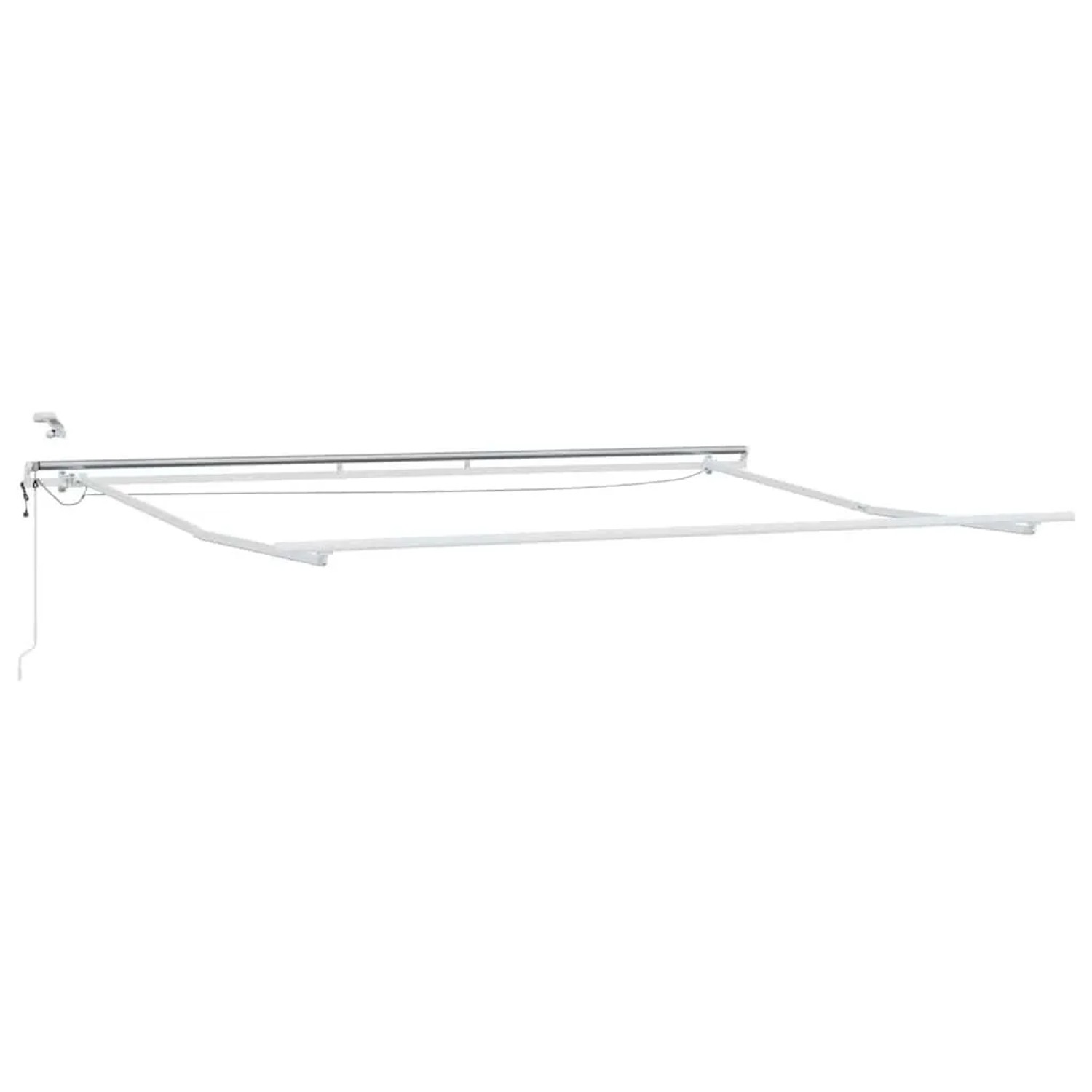 vidaXL Markisenrahmen mit LED-Lichtleisten Weiß 400 x 300 cm Aluminium 313221