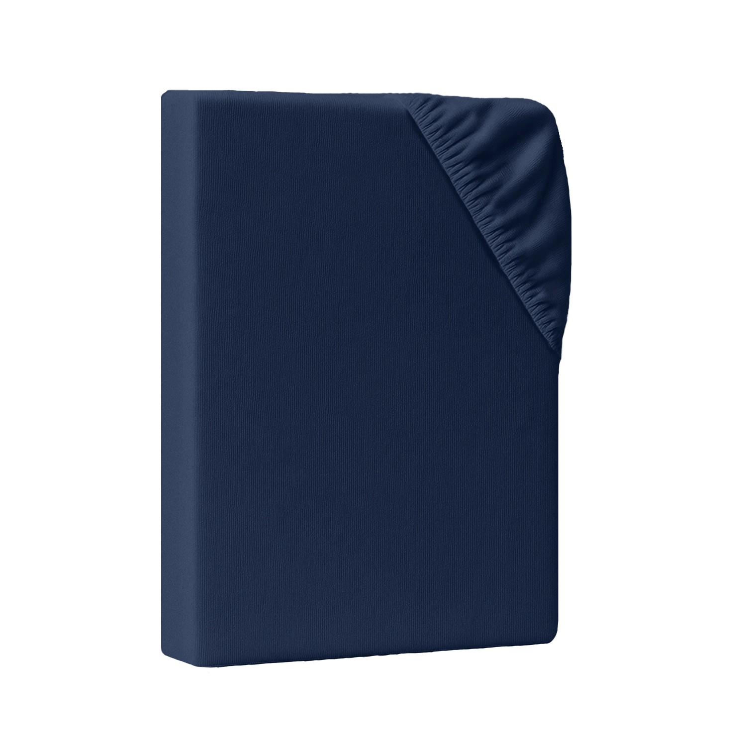 AM Qualitätsmatratzen Premium Jersey Spannbettlaken aus Baumwolle Made in Germany 90x180cm in Dunkelblau