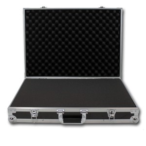 Offener Satisfire Transportkoffer mit Würfelschaumstoff, ideal zur Aufbewahrung & Ordnung.