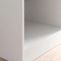 Detailansicht des weißen Held Möbel Spülenunterschranks Mailand, 100 cm, Hochglanz.