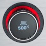 Detailaufnahme des digitalen Displays vom Severin SENOA Tischgrill, das 500°C anzeigt.