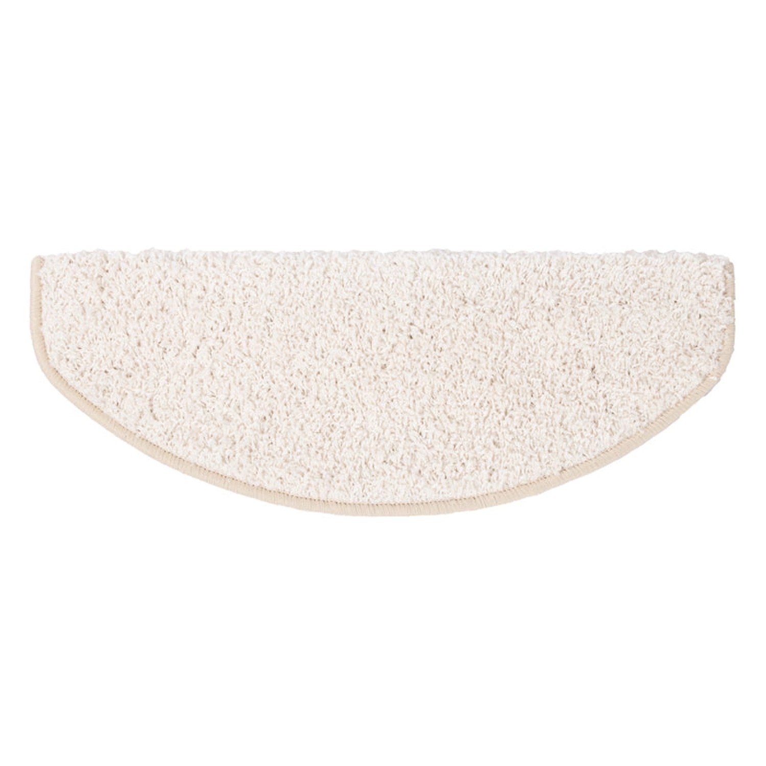 KARAT Shaggy Stufenmatte Barcelona Halbrund 23,5 x 65 cm Creme günstig online kaufen