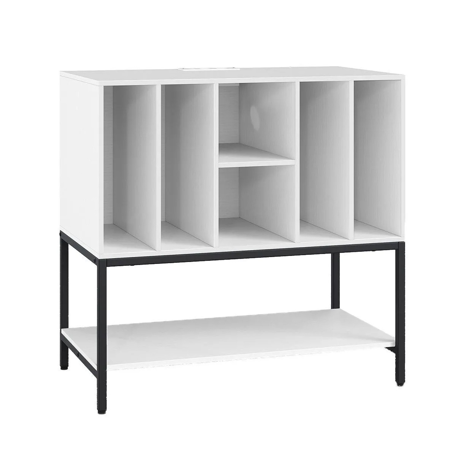 Costway Plattenspielerständer mit Ladestation Beistellschrank Weiß günstig online kaufen