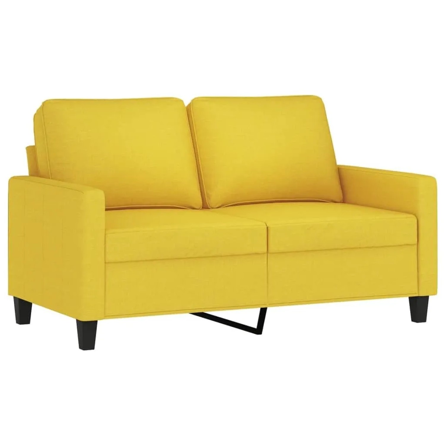 vidaXL 2-Sitzer-Sofa Hellgelb 120 cm Stoff 359160 günstig online kaufen
