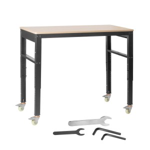 STAHLWERK Werkbank mit Rollen, höhenverstellbar, 365 kg Tragkraft. Mobile Werkbank für Werkstatt & Hobby.