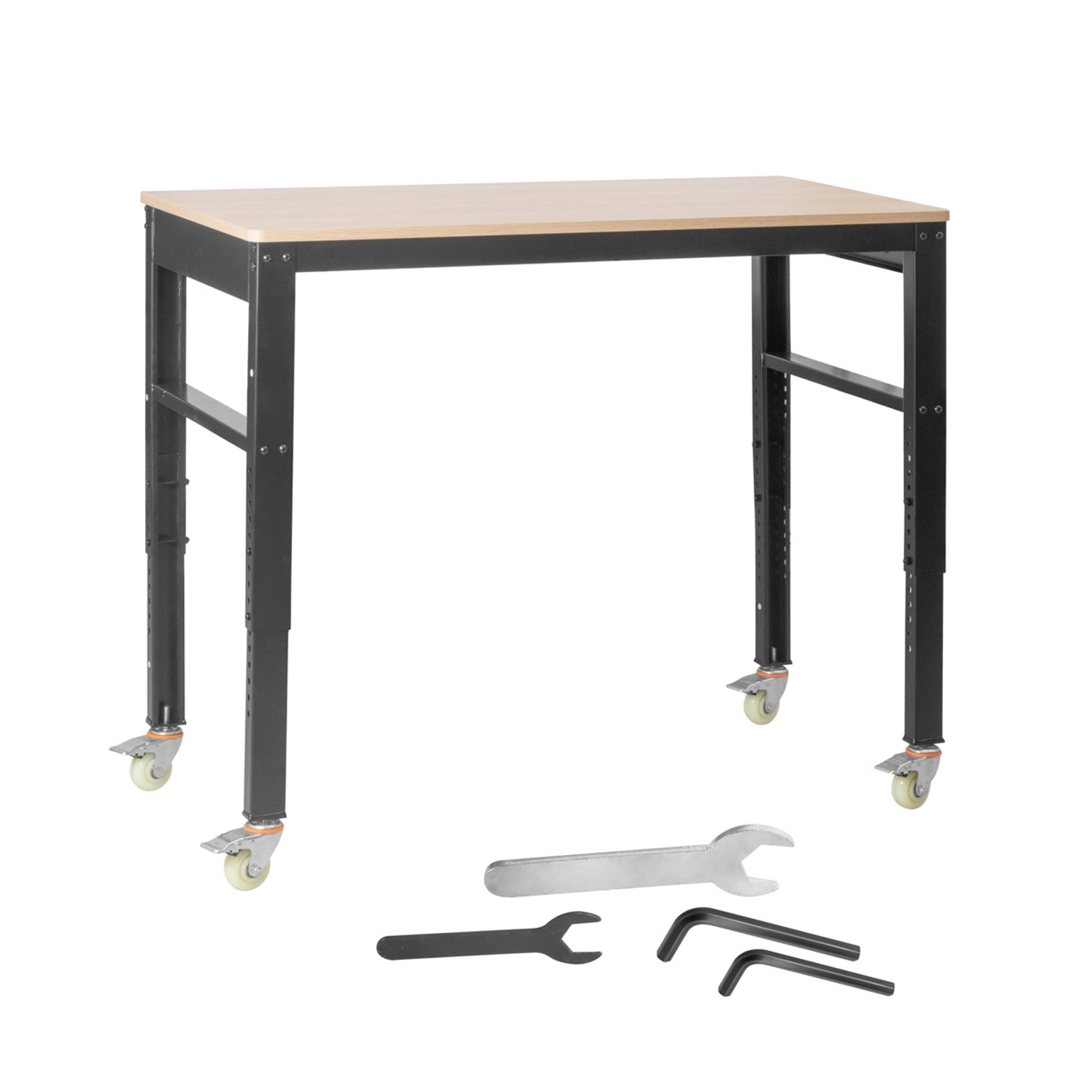 STAHLWERK Werkbank Rollen Höhenverstellbar 92 bis 104 cm Tragfähigkeit 365 günstig online kaufen