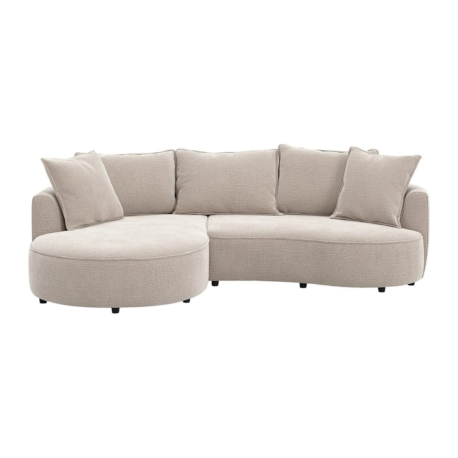 Vente-unique Sofa Ohne Schlafmöglichkeit Ceprano Taupe 260 cm