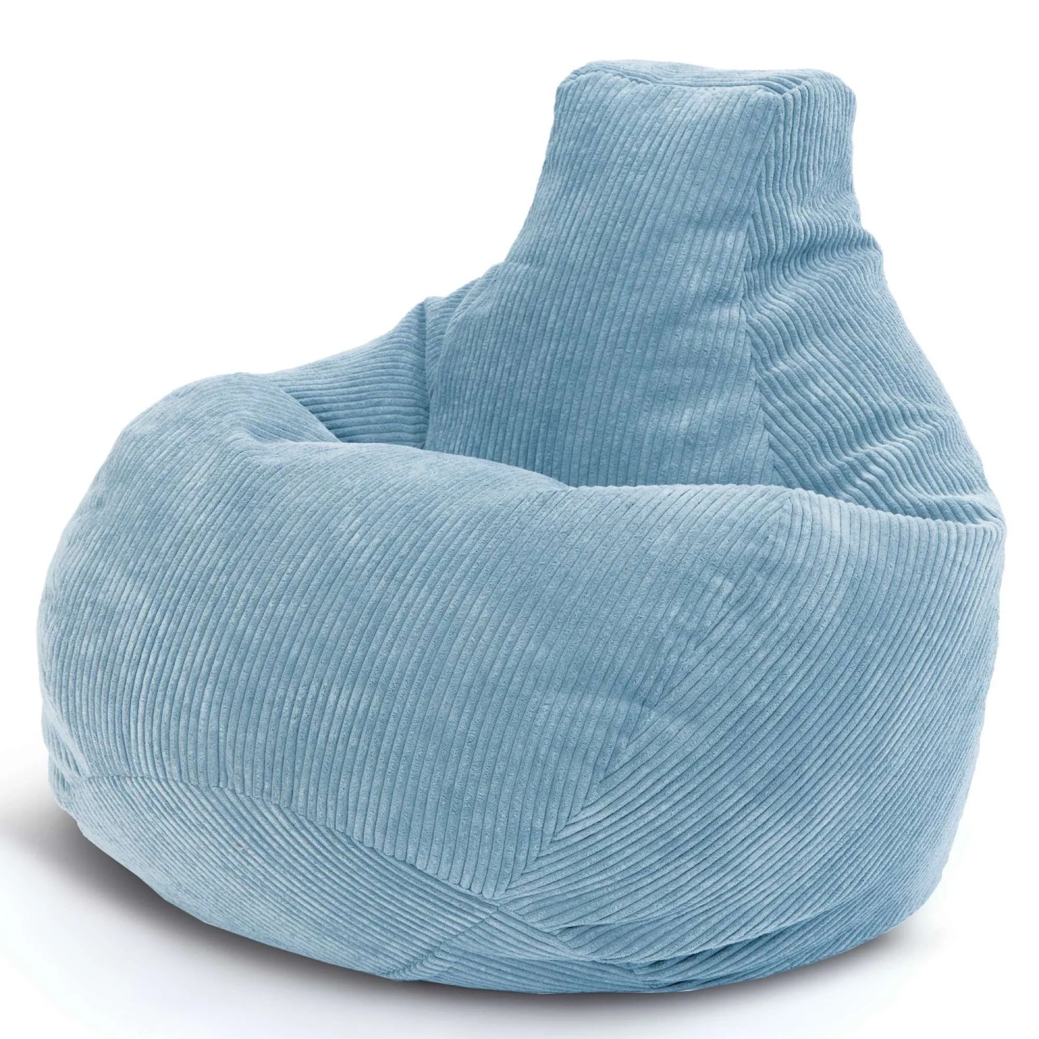 Green Bean Sitzsack Cozy 80 x 90 x 90 cm Cord mit EPS-Perlen-Füllung Hellblau