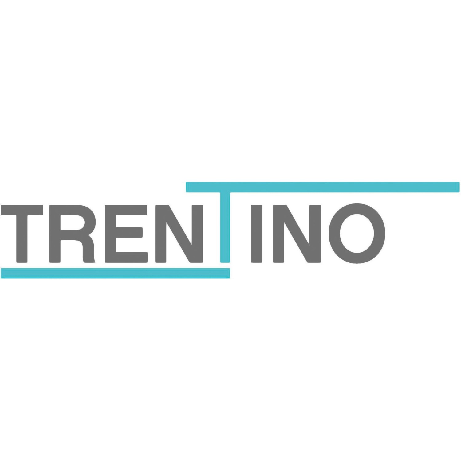 Pelipal Badmöbel-Set Trentino Logo, grauer Schriftzug mit türkisenen Akzenten.