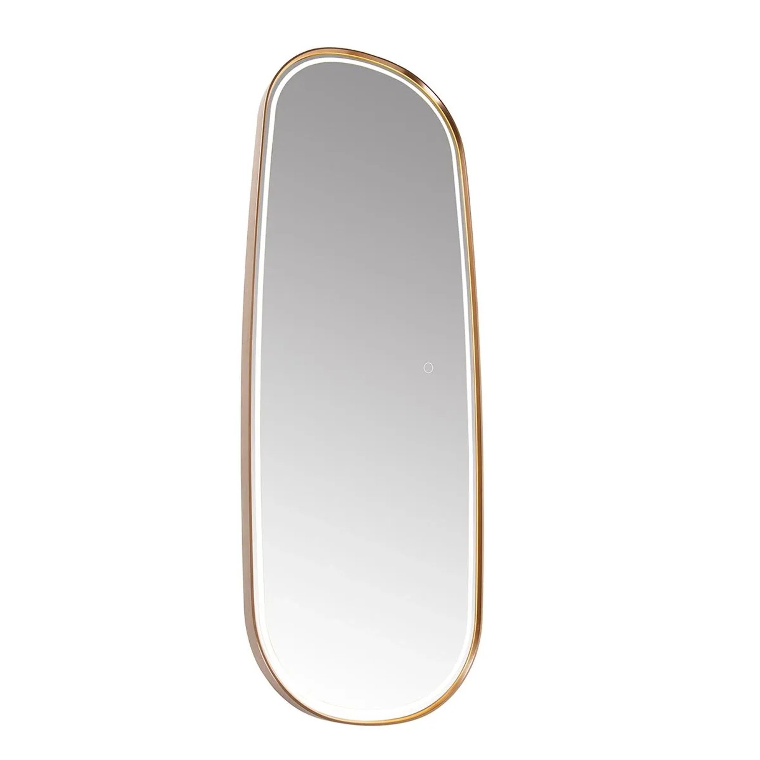 QAZQA Badezimmerspiegel RoséGold inkl  LED und Touchdimmer Geraldien