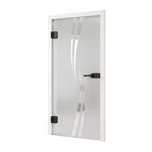 Doorlegro Glasdrehtür Lattice 834 mm x 2097 mm DIN Rechts