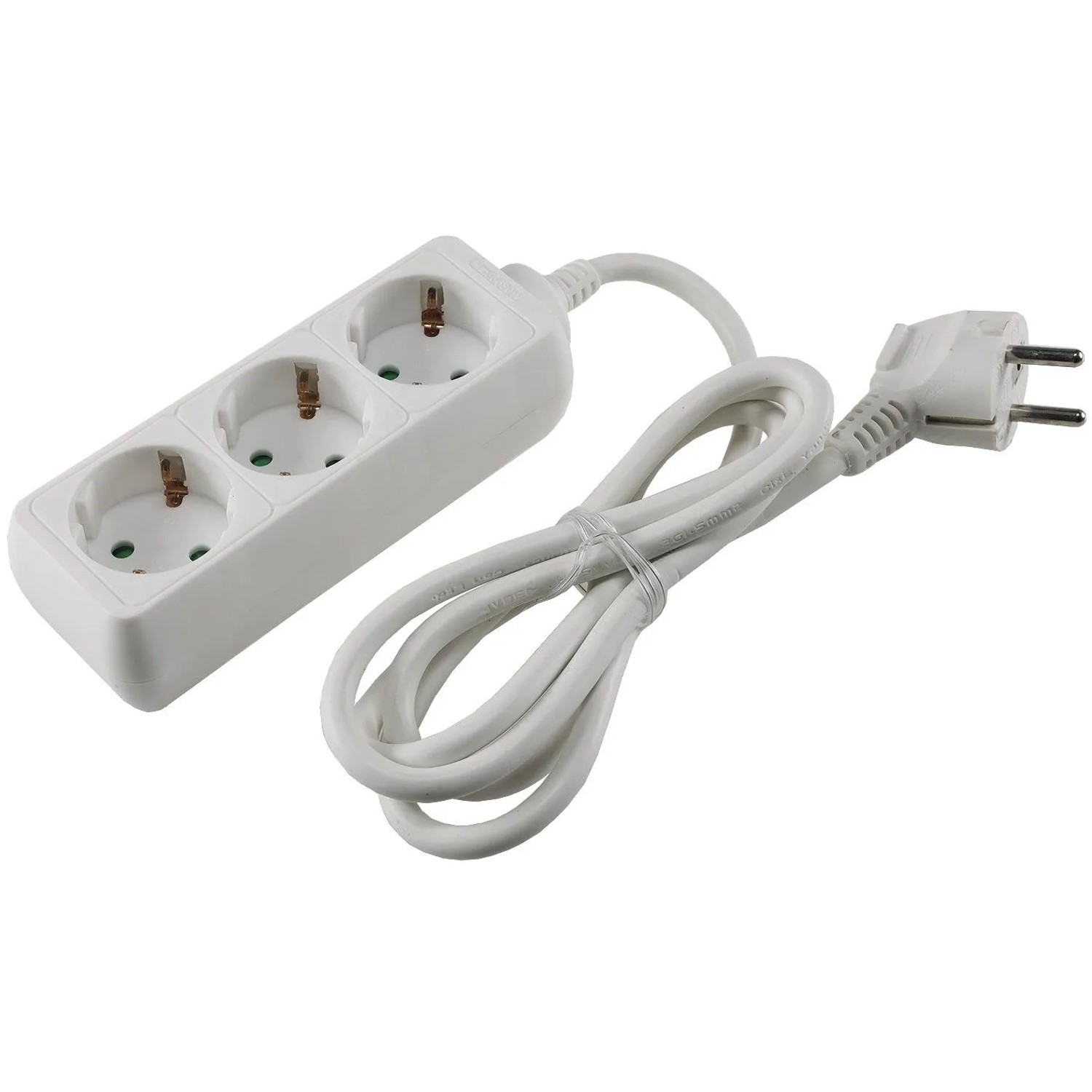 ChiliTec Schutzkontakt Steckdosenleiste 3 Fach 3600W Weiß
