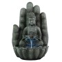 Intergarden Zimmerbrunnen Buddha, 55 cm, mit LED-Beleuchtung, aus Polyresin in Steinoptik.