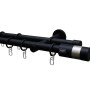 Schwarze Schöner Wohnen Endkappen für Gardinenstange Leon, Ø 20mm, 2er-Set.