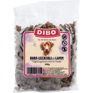 Dibo Hunde-Belohnungssnacks Barf Lamm, 200g Packung. Leckerli für Hunde.