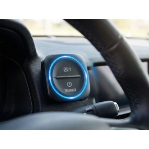 Technaxx Secure Drive Mini TX-387 Straßenverkehrswarner in Schwarz im Auto.