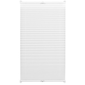 Weißes Gardinia EasyFix Thermo-Plissee, 100x130 cm, mit zwei Bedienschienen zur einfachen Anbringung.