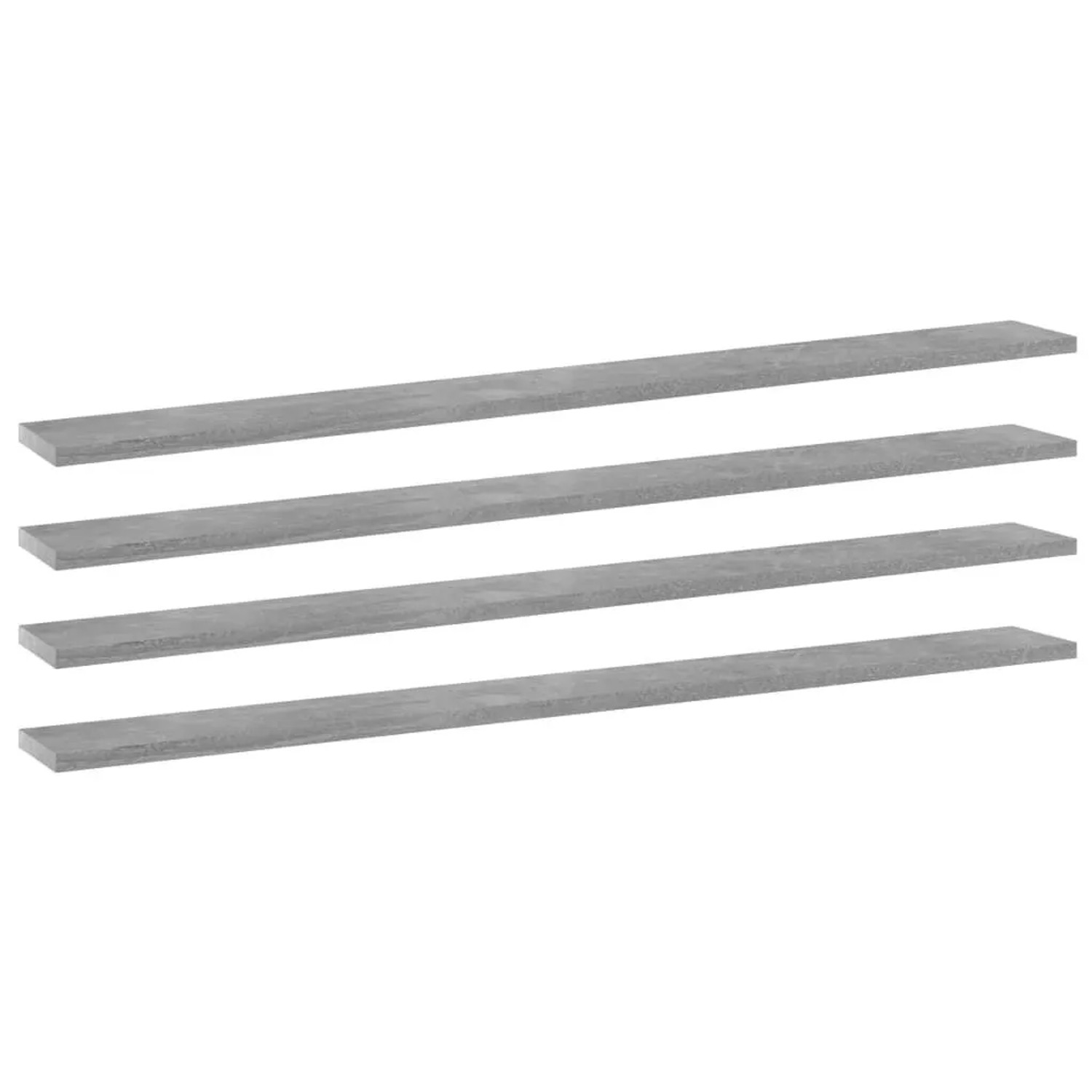 vidaXL Bücherregal-Bretter 4 Stk Betongrau 100x10x1,5cm Holzwerkstoff 805370