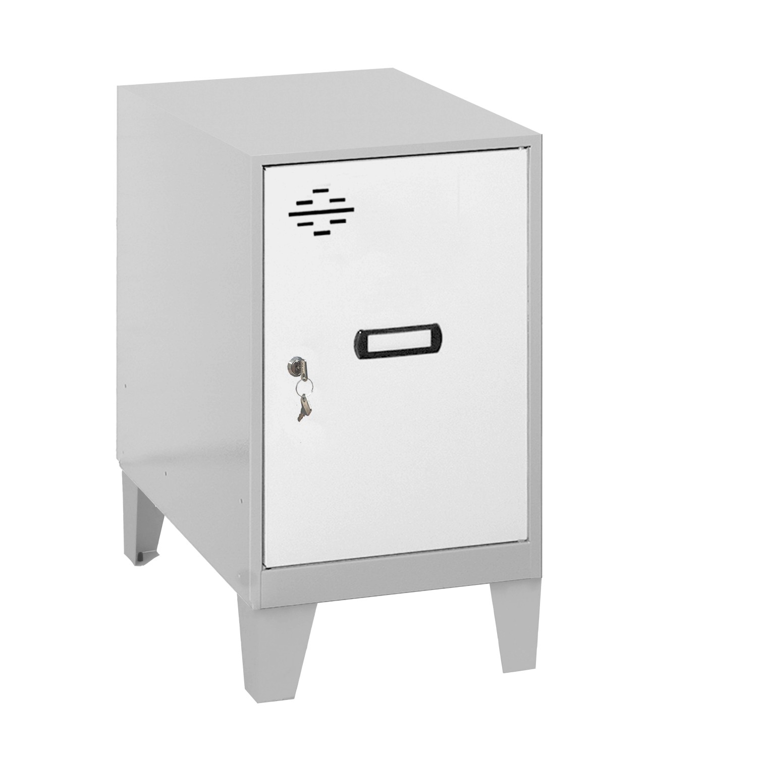 PROREGAL Schließfachwürfel AMEGO HxBxT 57,5 x 30 x 50 cm Mit Standfüße Weiß günstig online kaufen