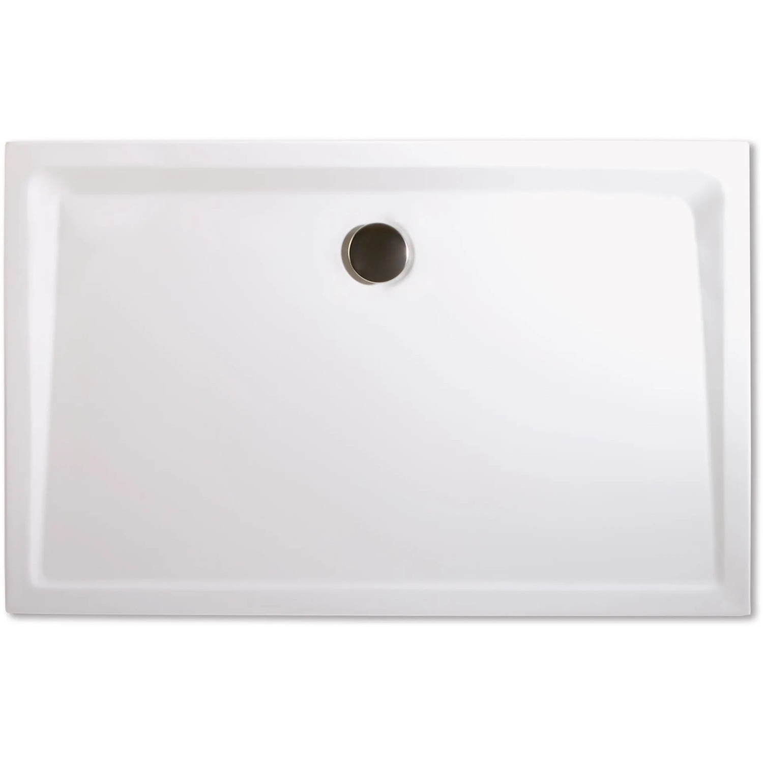 Rechteckige, weiße Breuer Duschwanne Classic Line, 140x90 cm, extraflach.