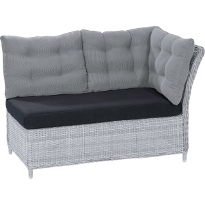 Ersatz-Sitzkissen für graues Lounge-Sofa Madison, Bezug aus Polyamidfasern, Füllung aus Schwamm.