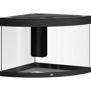 Schwarzes Juwel Aquarium-Set Trigon LED 190 l, Eckaquarium mit Filter.