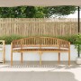 Elegante Bananenbank aus Teakholz (180 cm) für Garten oder Terrasse. Robuste Gartenbank aus Massivholz.