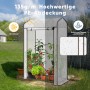 Sekey Tomatengewächshaus Foliengewächshaus Tomatenhaus mit Spitzdach für Garten und Balkon BxTxH 100 x 50 x 150 cm Winterfest Dachschräge Tomaten_6