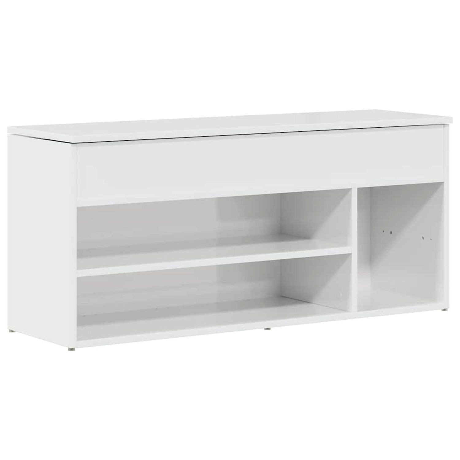 vidaXL Schuhbank Hochglanz-Weiß 102x30,5x45 cm Holzwerkstoff 861149 günstig online kaufen