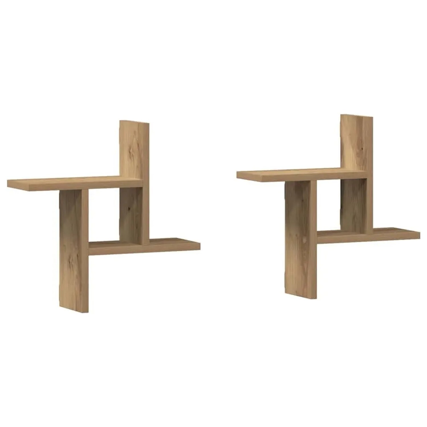 vidaXL Wandregale 2 Stk Artisan-Eiche 38x12x38 cm Holzwerkstoff 853253