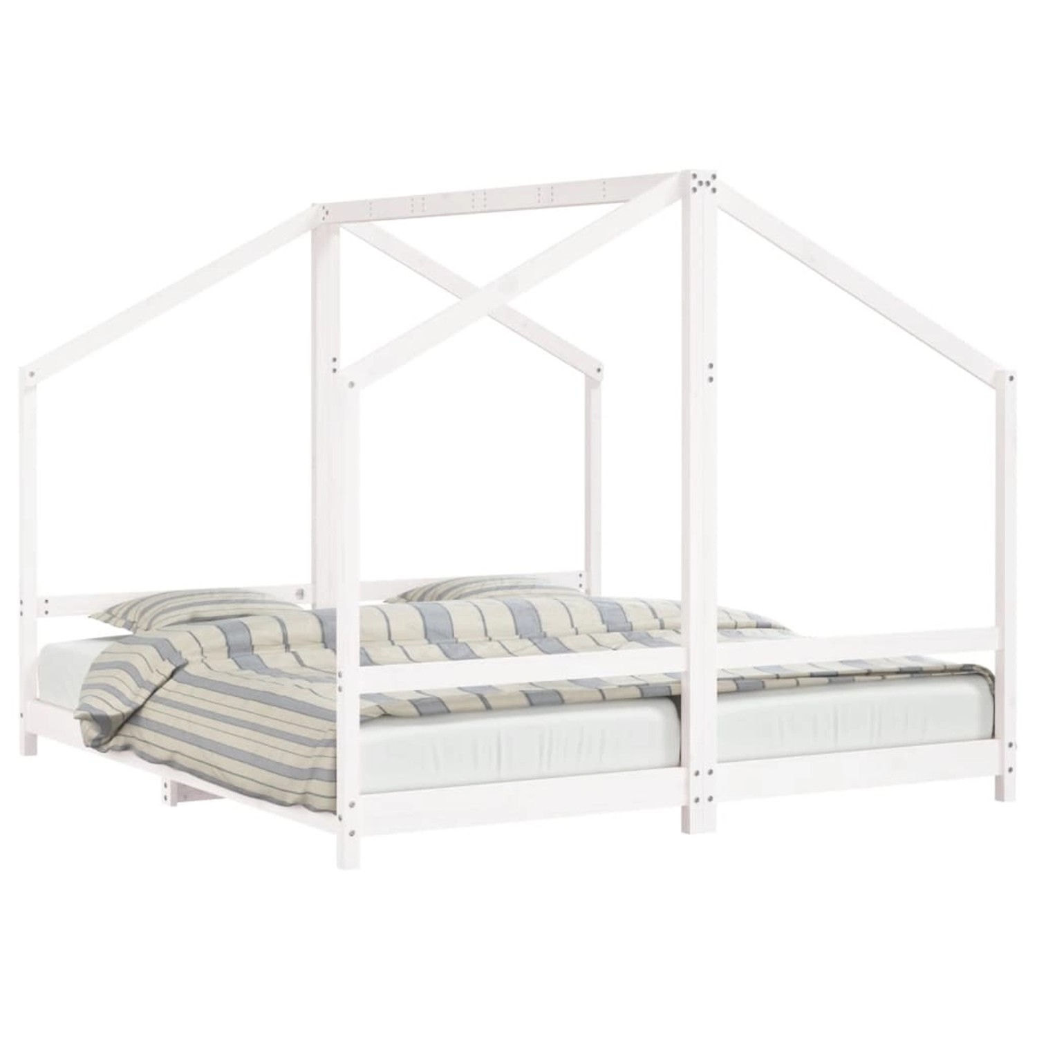 vidaXL Kinderbett Weiß 2x 90x200 cm Massivholz Kiefer 3200590 günstig online kaufen