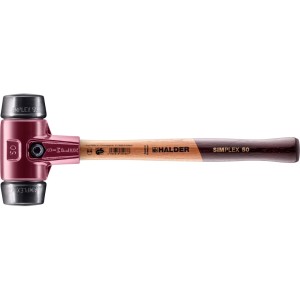 Halder Simplex Schonhammer Ø 50 mm Gummi Schwarz mit Tempergussgehäuse