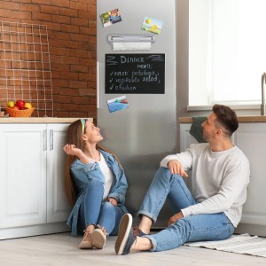 Relaxdays Folienschneider 2er Set PP Metall Grau Mit Magnetischer Rückseite 5 cm x 37 cm x 8 cm 230 g