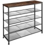 Tectake Schuhregal Sheffield Industrial Style Holz und Stahl  100 x 30 50 x 93 cm Industrial Holz Dunkel  Rustikal