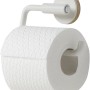 Tiger Toilettenpapierhalter Urban Weiß ohne Deckel mit Holz-Akzent.