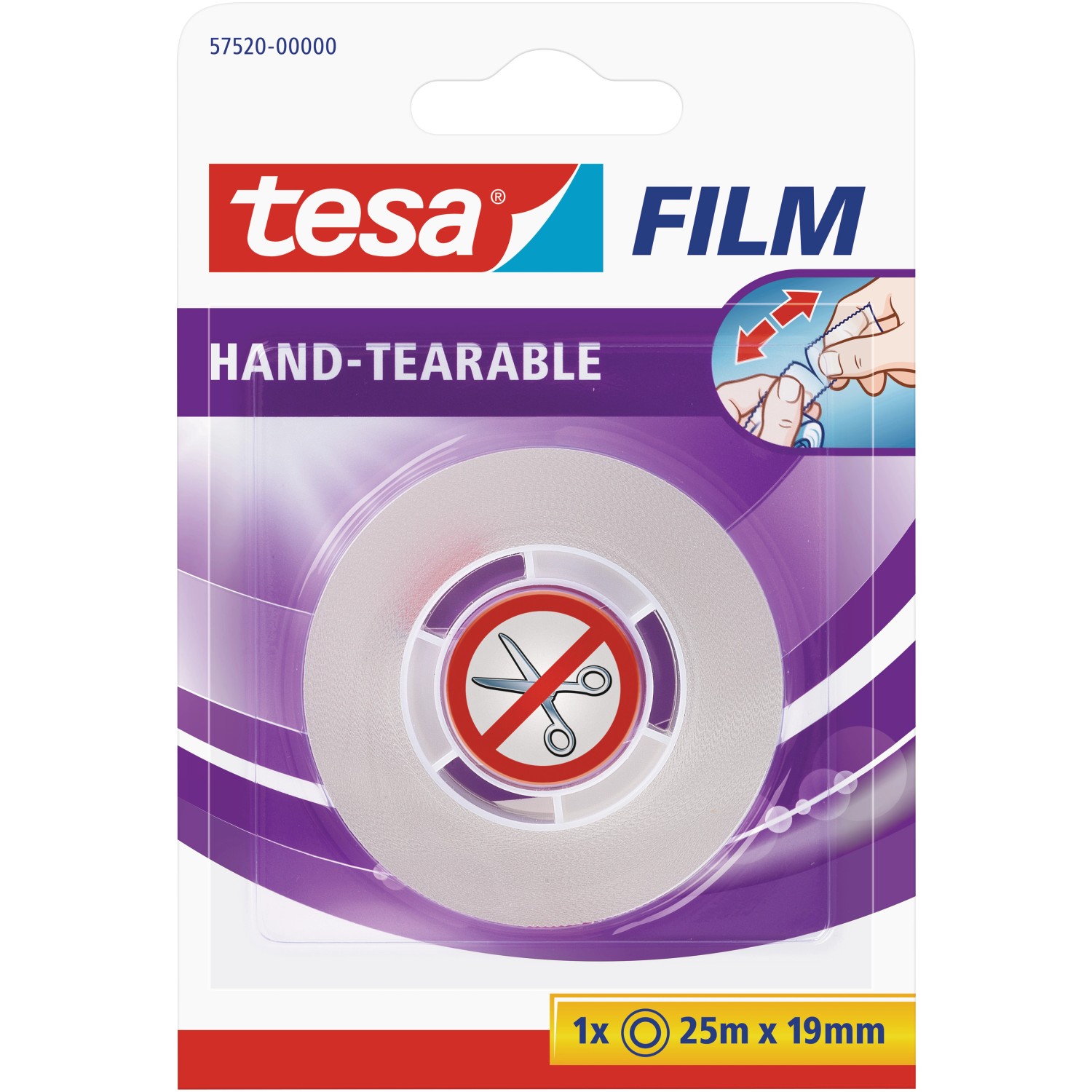 Tesa Film von Hand einreißbar 25 m x 19 mm