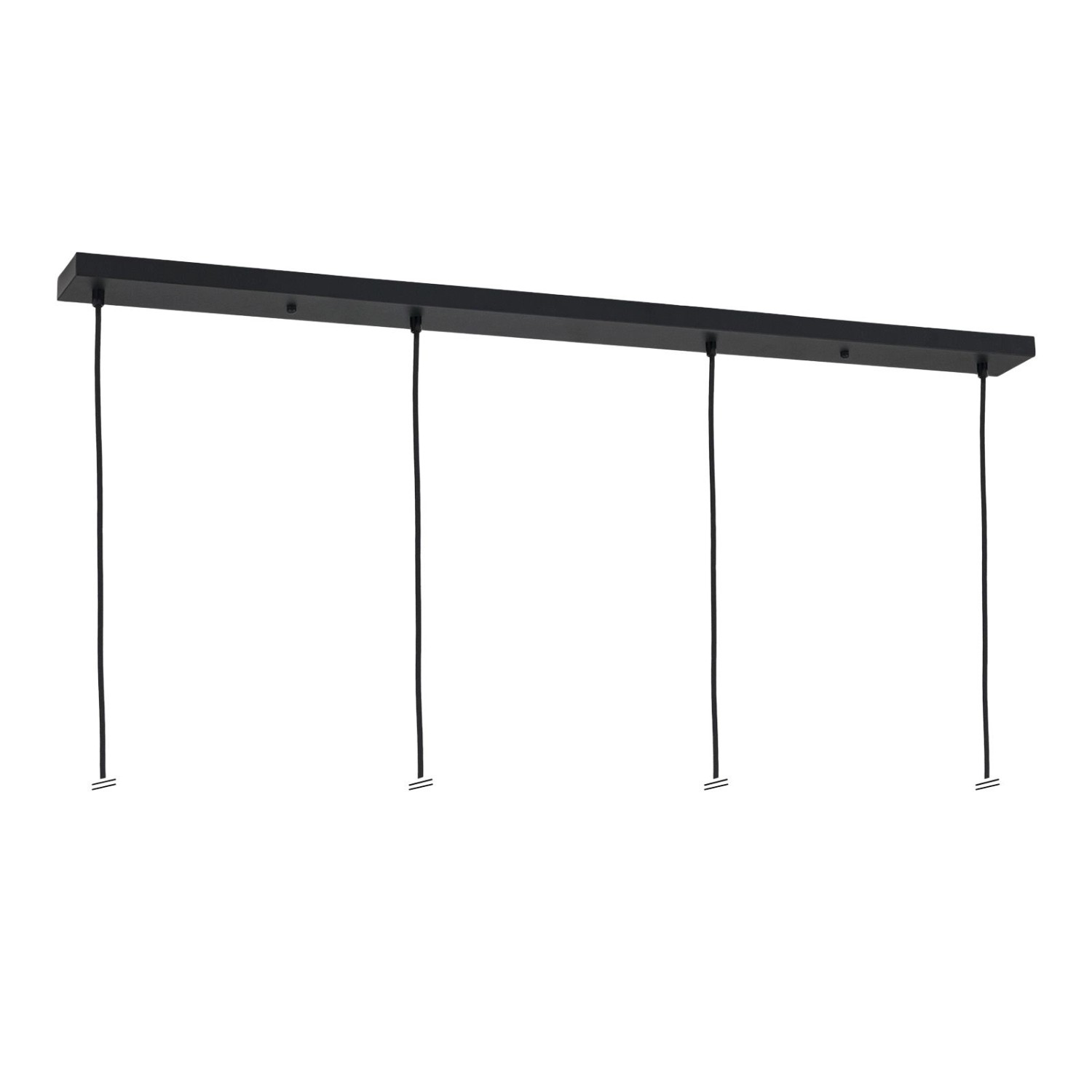 Orion Lightstyle Deckenbaldachin Lampe 4 Auslässe 100 cm x 8 cm Schwarz günstig online kaufen