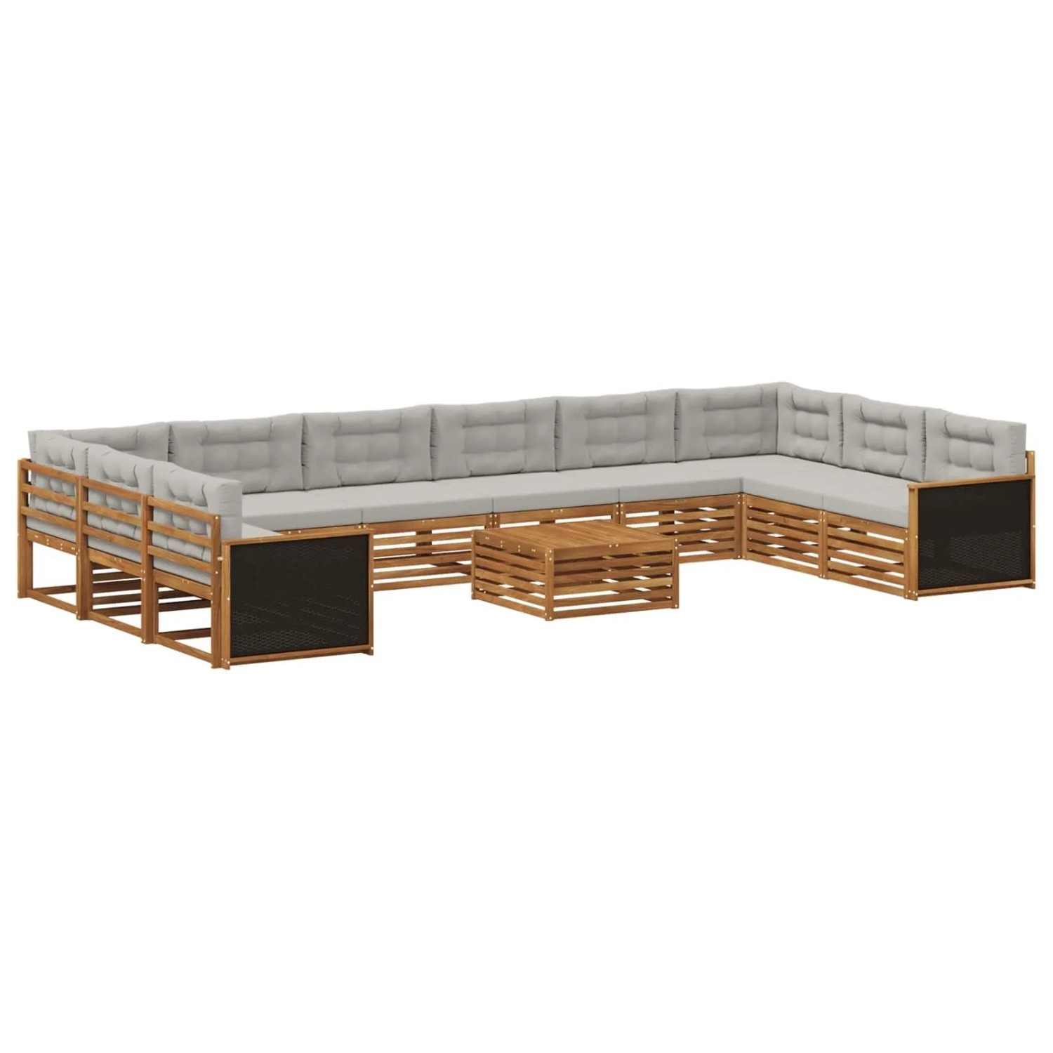 vidaXL Sofagarnituren mit Kissen 11 Stk Massivholz Akazie 3383914