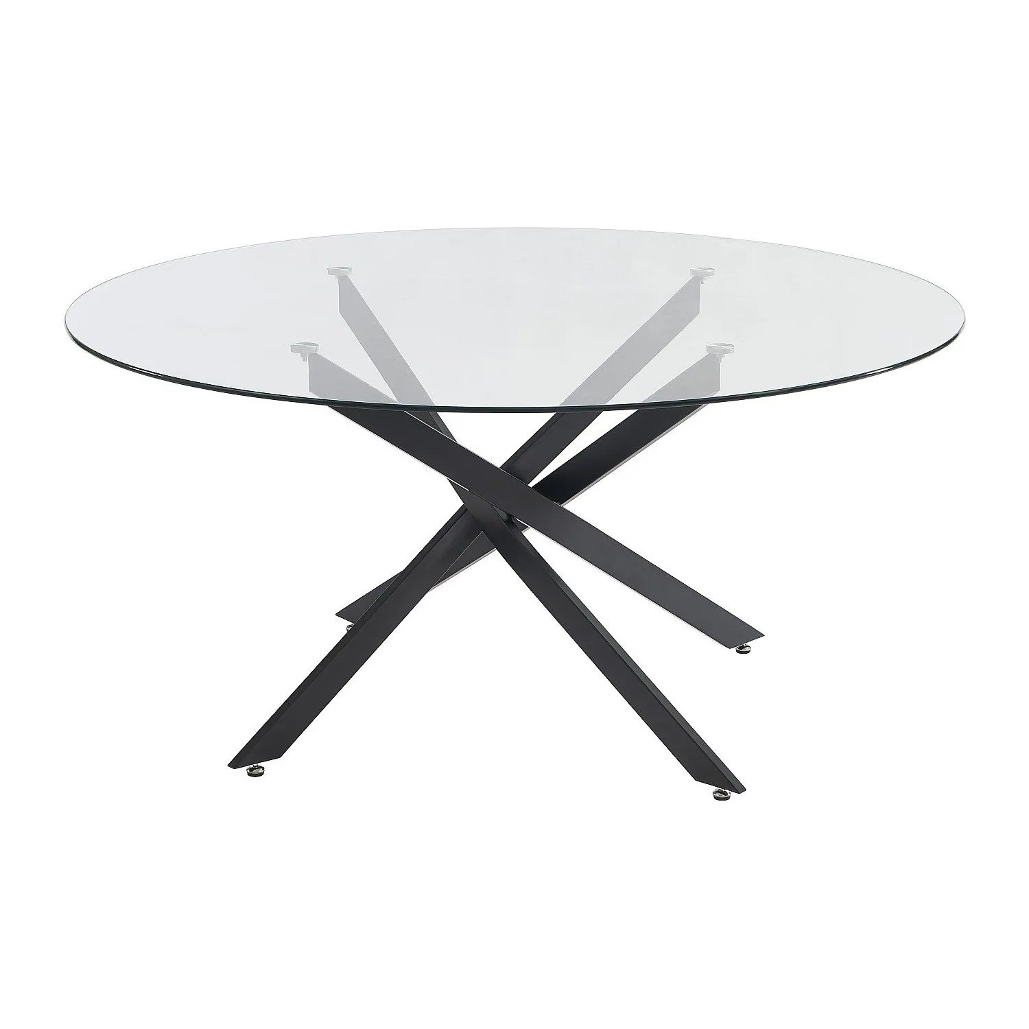 Vente-unique Esstisch Cosima Transparent  Schwarz 160 cm