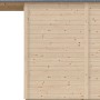 Bertilo Holz-Gartenhaus mit Pultdach und Anbau, unbehandelt.