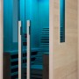 Sanotechnik Infrarotkabine Carbon 1 für 1 Person aus Hemlock-Holz mit LED-Sternenlicht.