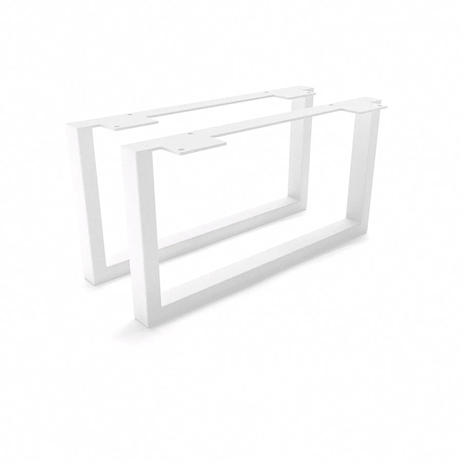 HEVVA Möbelfüße GRAZ 20 cm Hoch 40 cm Tief 2er Set Weiß