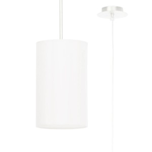 Weißer Sollux Lighting Kronleuchter Otto 15 mit zylindrischem Lampenschirm. Kategorie: Lampen & Leuchten.
