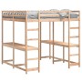 vidaXL Hochbett mit Schreibtisch & Leiter 160x200 cm Massivholz Kiefer 3284233_5