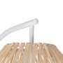 Detailansicht: Weiße QAZQA Stehlampe mit Rattan-Schirm, Teil der Innenleuchten-Kollektion.