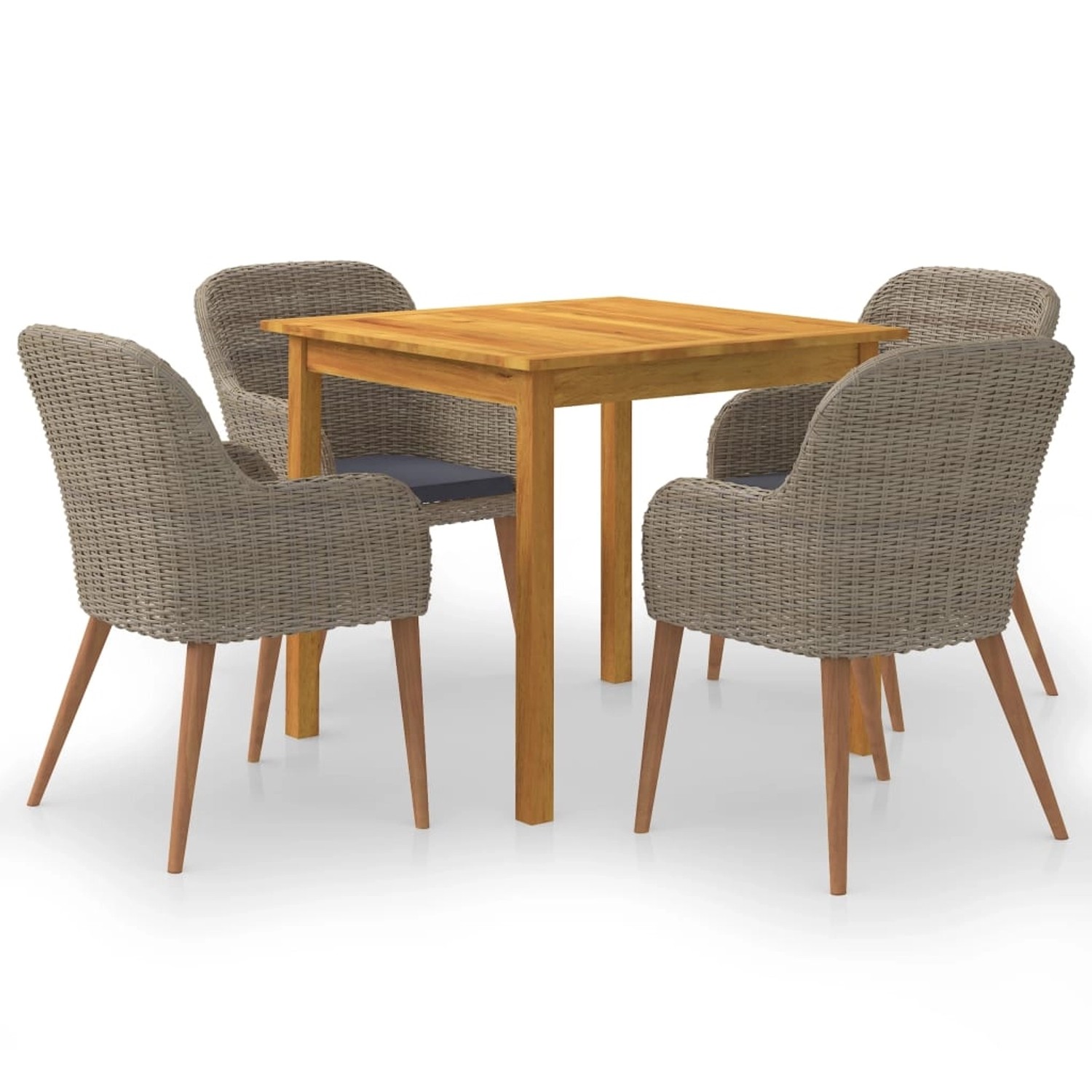 vidaXL 5-Tlg Garten-Essgruppe Braun 3067733