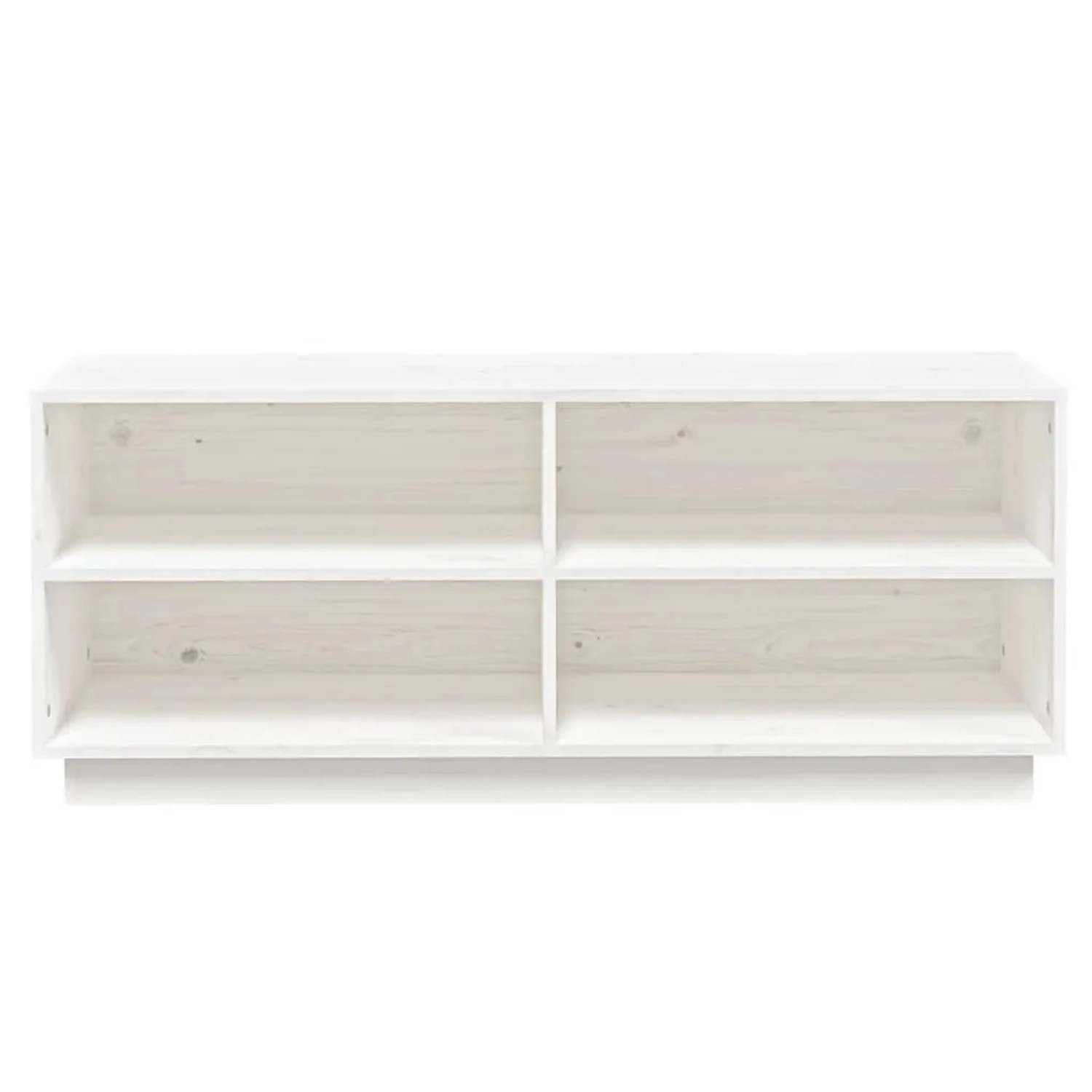 vidaXL Schuhregal Weiß 110x34x45 cm Massivholz Kiefer 813541_5